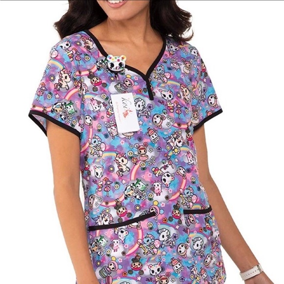 Koi tokidoki over the rainbow scrub top XS - Picture 1 of 8